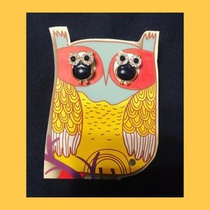 🦉Bold & Curious Black Eye & Belly Owl Earrings🦉